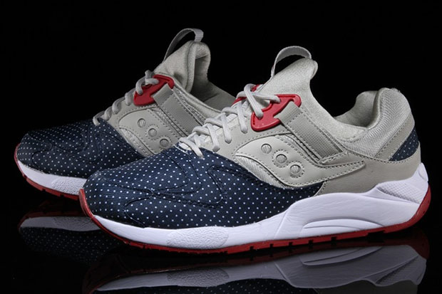 Saucony Grid 9000 Microdot Grey Blue Red 3