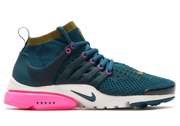 Nike Wmns Air Presto Flyknit Ultra Midnight Turq Olive Flak Pink Blast Summit White 1