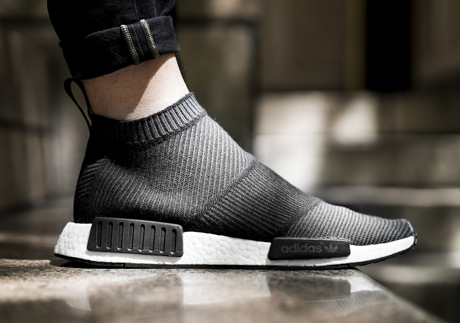 Adidas City Sock Black White Detailed Look 2