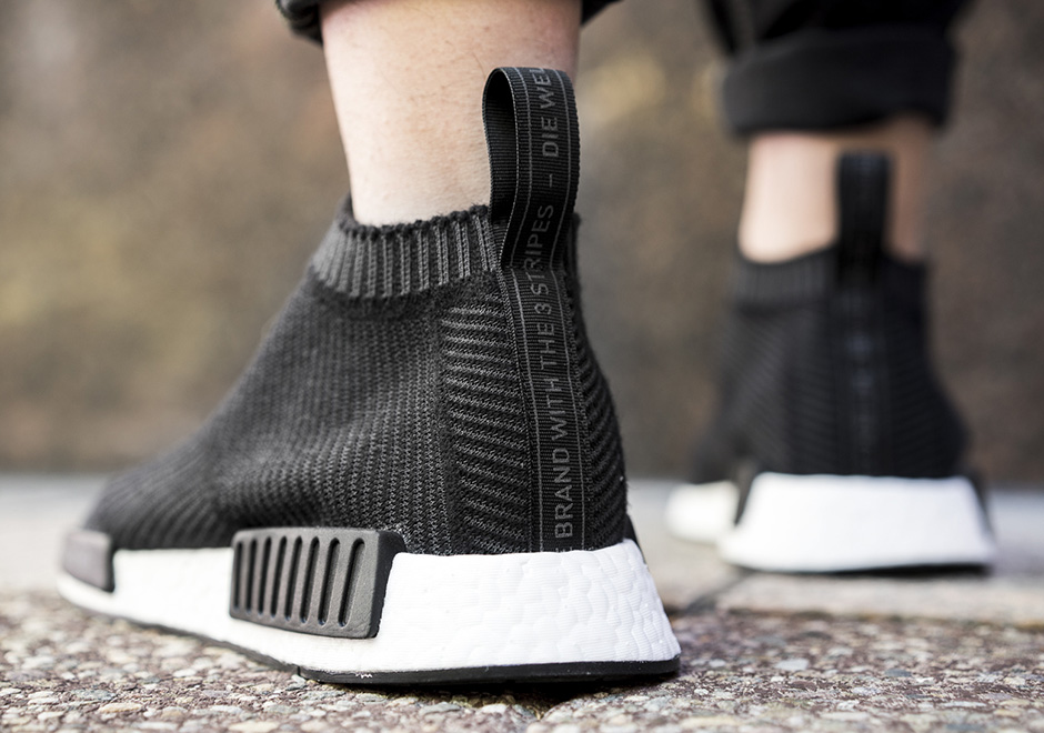 Adidas City Sock Black White Detailed Look 4