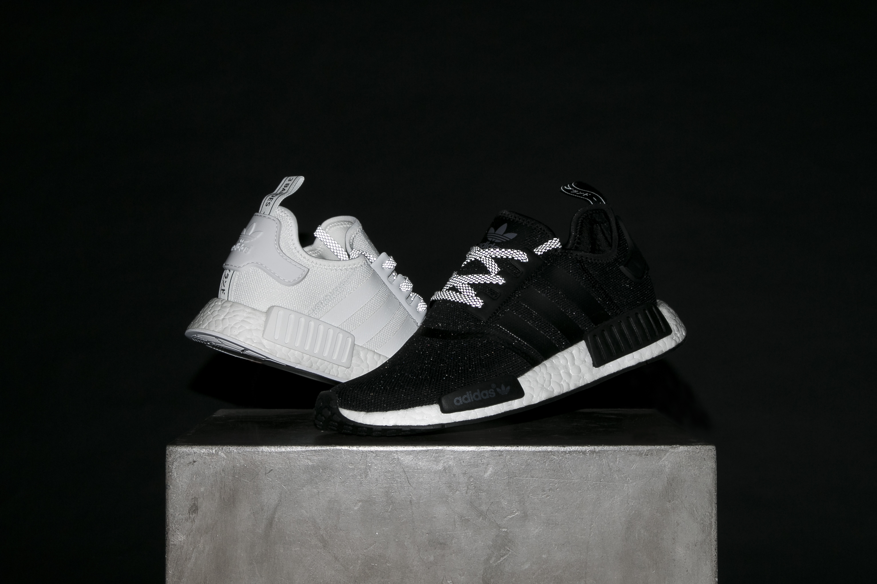 Adidas Nmd R1 Reflective Black White 4