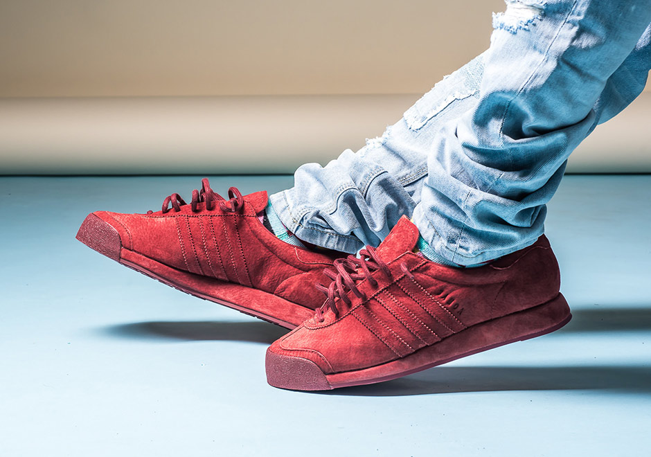 Adidas Samoa Pigskin Suede All Red 1