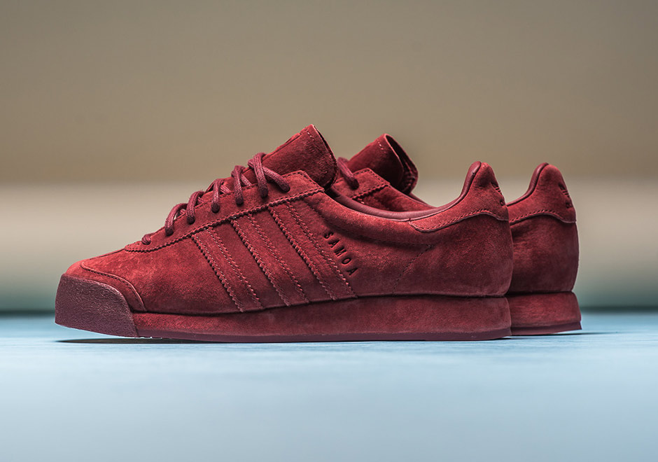 Adidas Samoa Pigskin Suede All Red 2