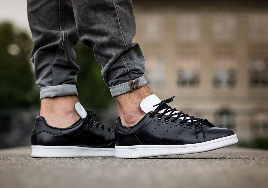 Adidas Stan Smith Black White Leather Tuxedo 1