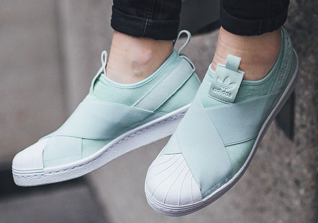 Adidas Superstar Slip On Women Mint Green 1