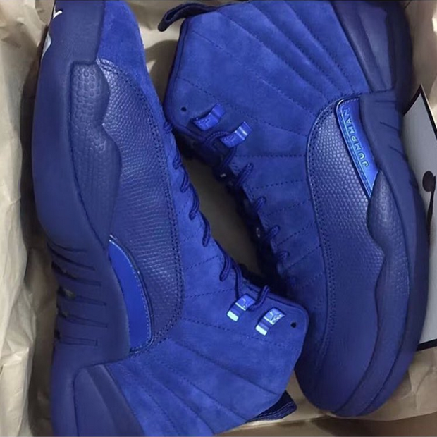 Air Jordan 12 Premium Deep Royal Suede Closer Look 3