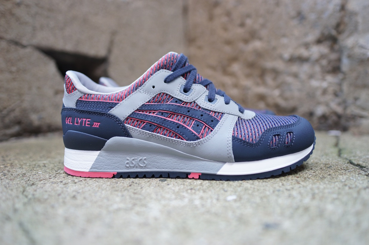Asics Gel Lyte Iii Medium Grey Guava Navy 2