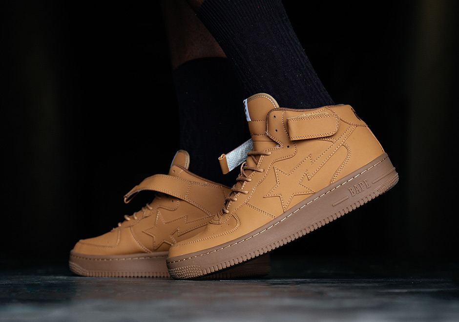 BAPE Is Back With A Spin-off Of The Air Force 1 Mid "Flax"