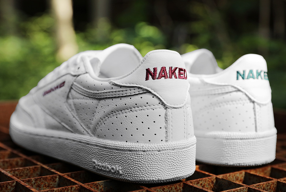 Naked Reebok Club C Perforated Leather White 3