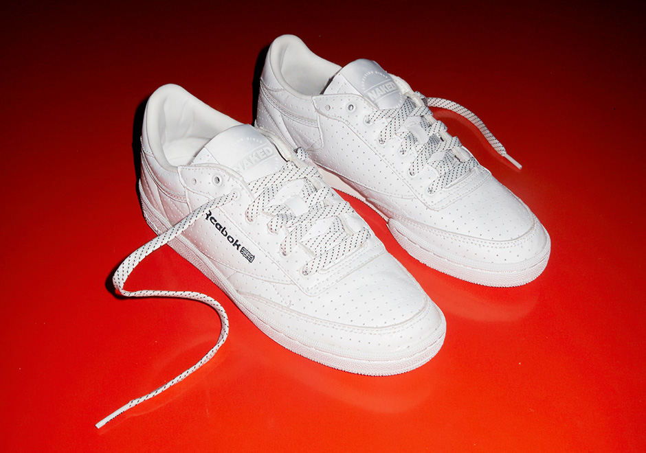 Naked Reebok Club C Perforated Leather White 4