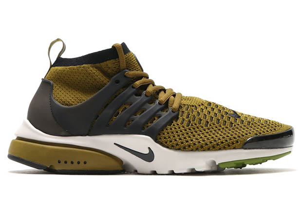 Nike Air Flyknit Presto Ultra Olive Flak Black Light Bone 2