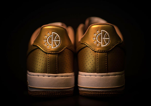 Nike Air Force 1 Low Metallic Gold Perforated 5