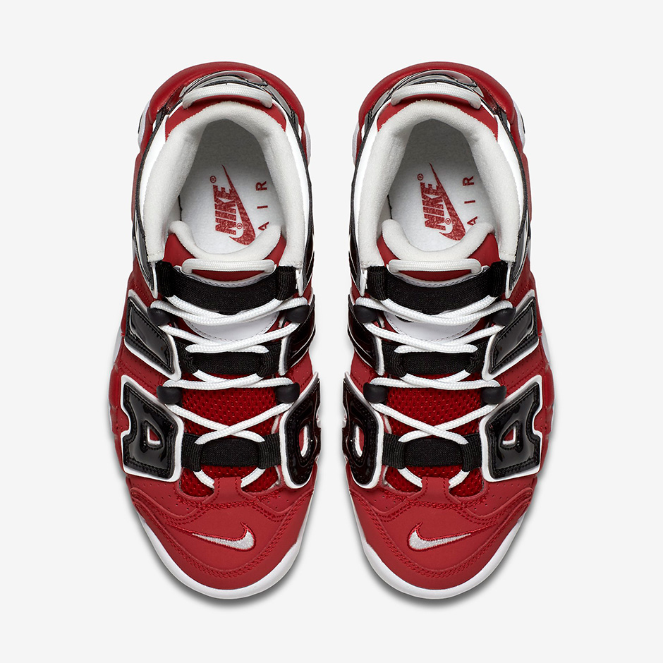 Nike Air More Uptempo Gs Red Black White Hoop Pack 3