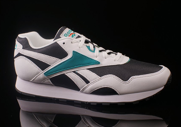 Reebok Rapide Retro Running Shoe White Black Teal 1