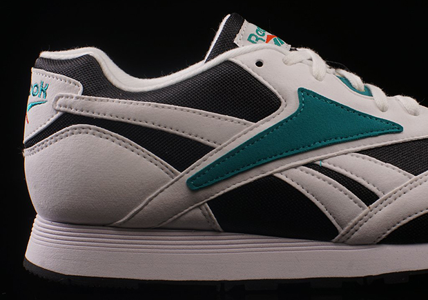 Reebok Rapide Retro Running Shoe White Black Teal 3