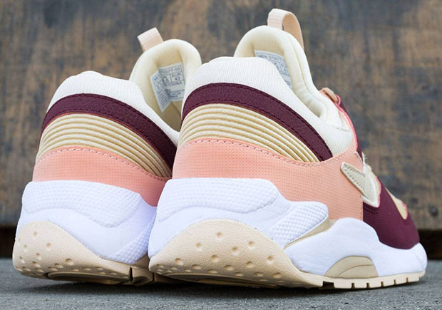 Saucony Grid 9000 Cream Maroon Pink 3