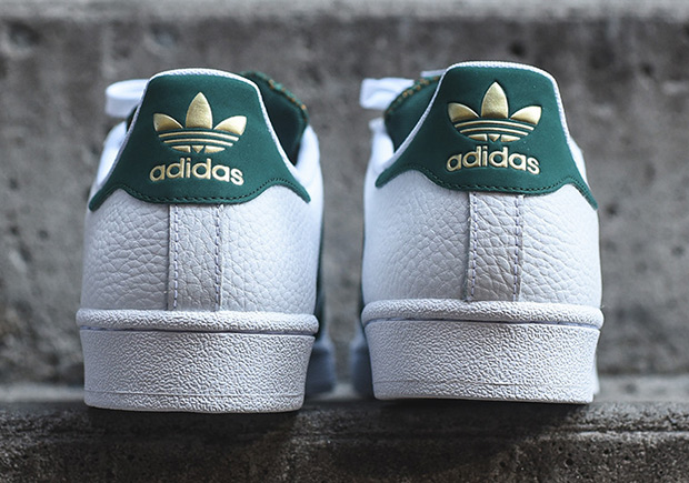 Adidas Superstar White Green Gold B27488 1