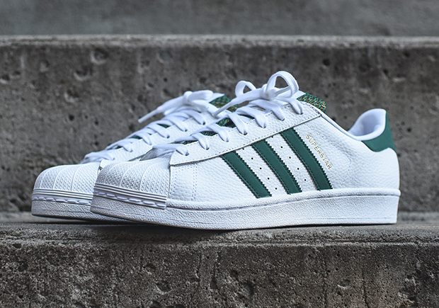 Adidas Superstar White Green Gold B27488 3