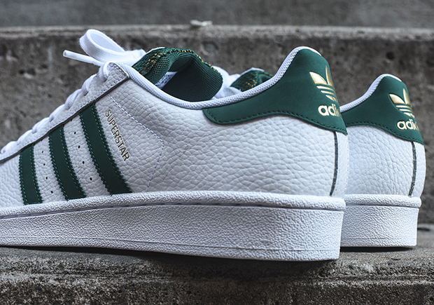 Adidas Superstar White Green Gold B27488 4