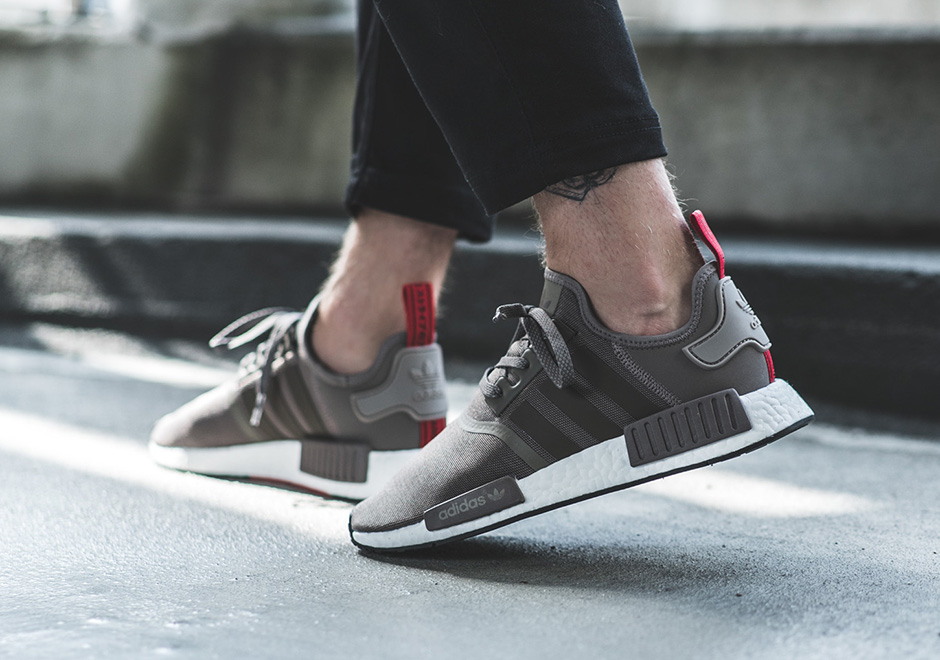 Adidas Nmd R1 Taupe Red 1