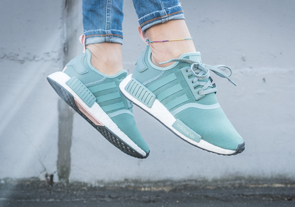 Adidas Nmd R1 Vapour Green Light Pink 3