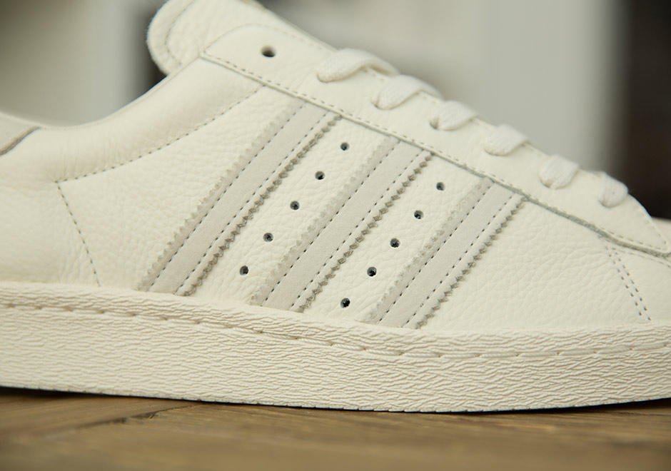 Adidas Superstar Premium Leather Size Exclusive Black White 2