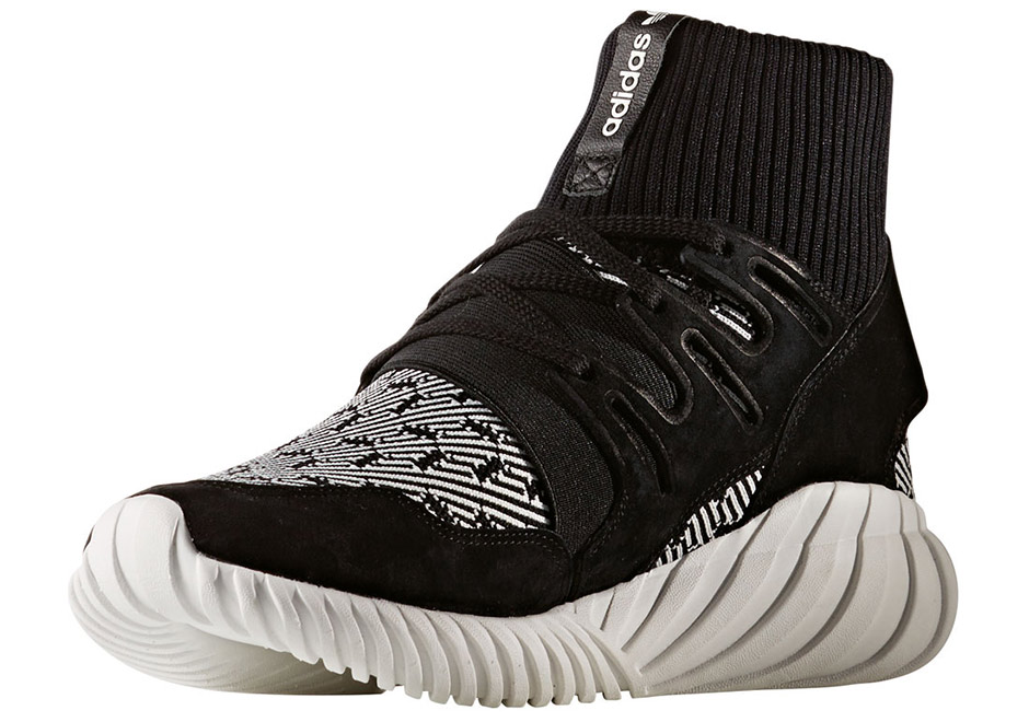 Adidas Tubular Doom Primeknit Core Black White S80096 2