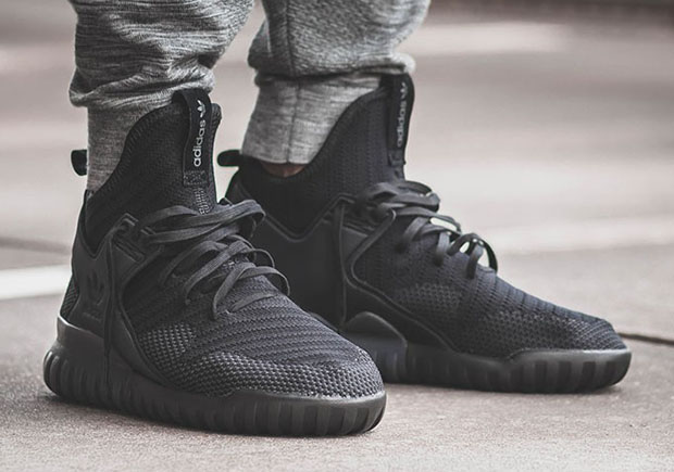 Adidas Tubular X Primeknit Core Black Dark Grey Core Black 2