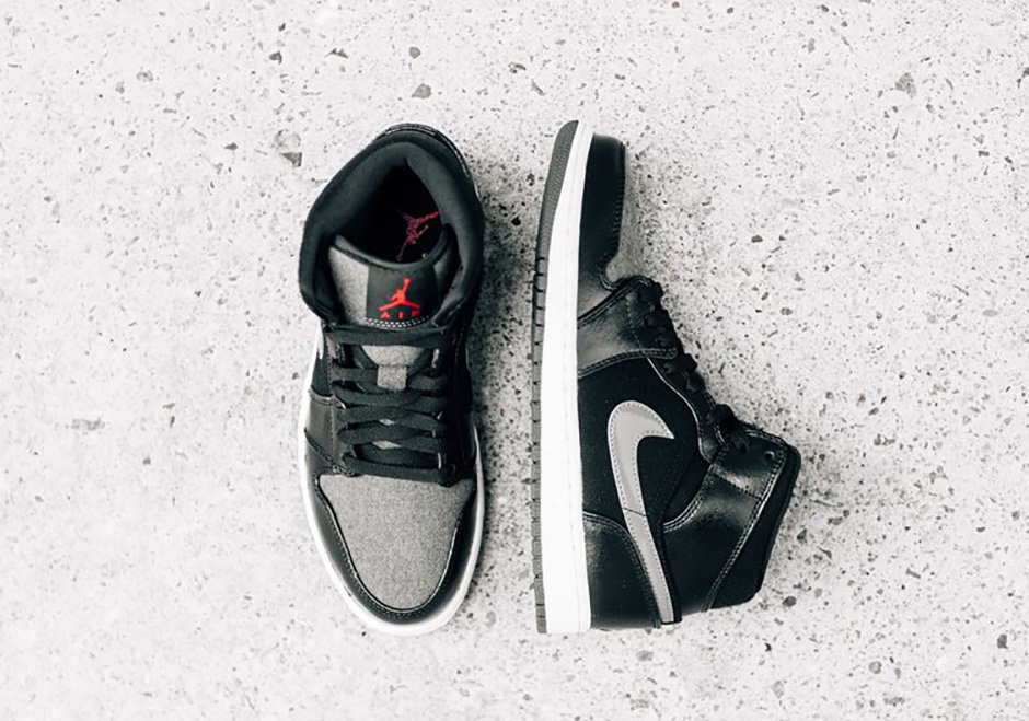 Air Jordan 1 Mid Premium Black Wingless 05