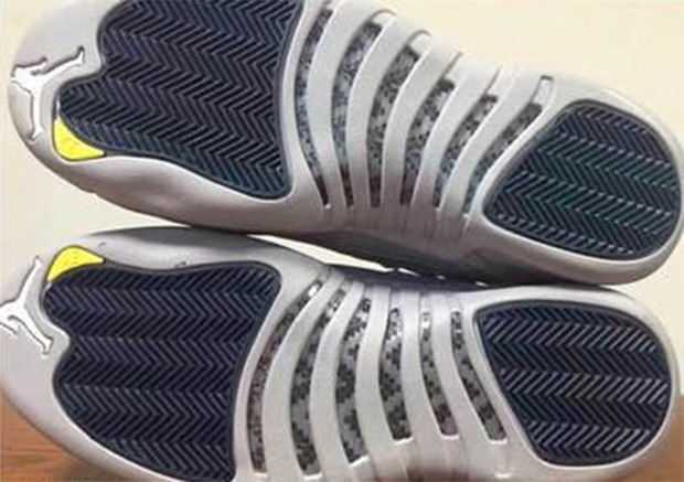 Air Jordan 12 Low Grey Navy Yellow 1