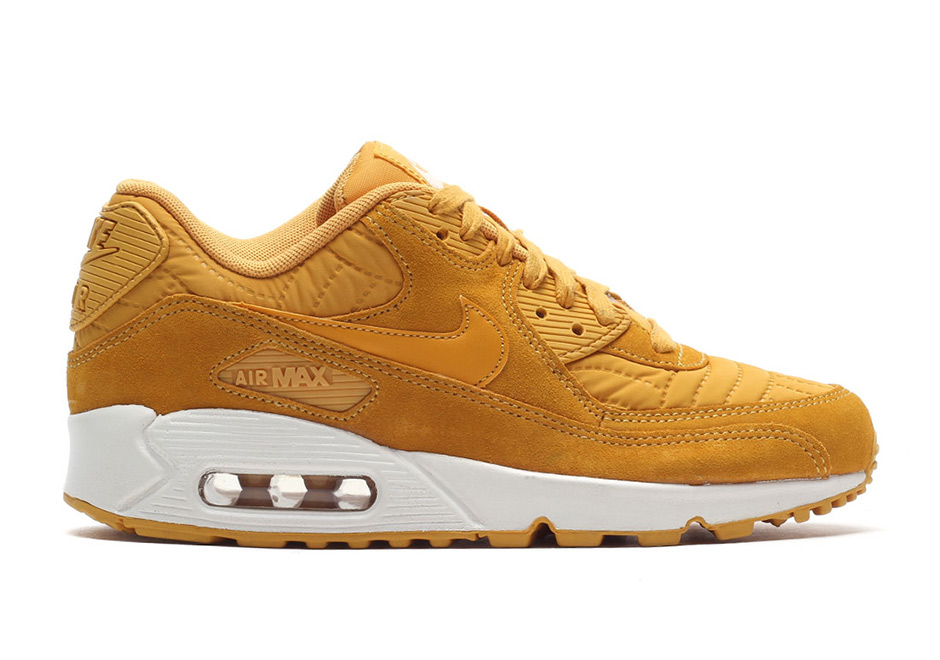 Air Max 90 Premium Suede Quilted Gold Leaf