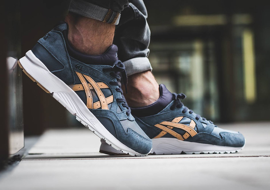 Asics Gel Lyte V Veg Tan Leather Blue Mirage Suede 3