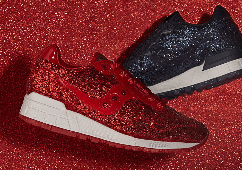 Asos White Saucony Shadow 5000 Glitter Red Navy 3