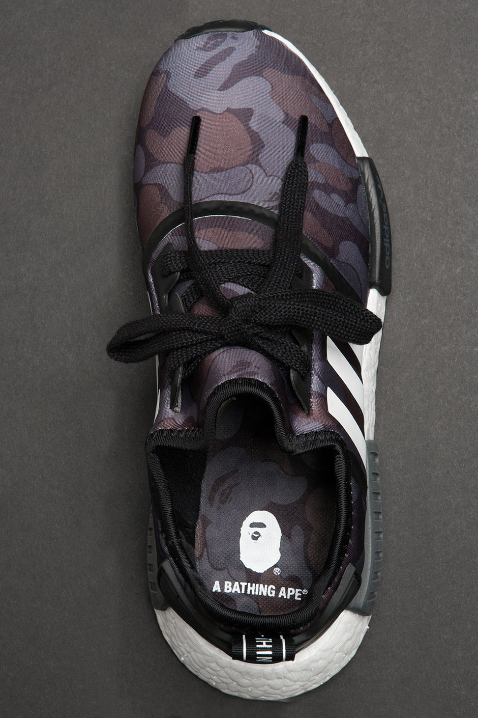 Bape Adidas Nmd Black Grey Camo 5