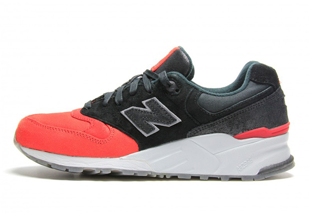 New Balance 999 Waxed Canvas Black Red 01