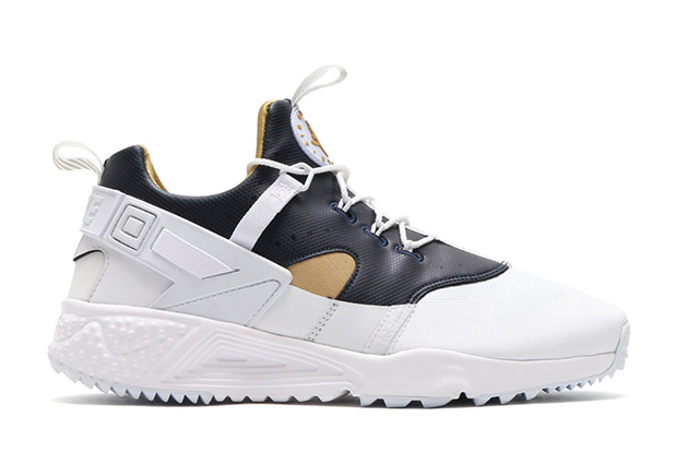Nike Air Huarache Utility Prm White Black Metallic Gold 02