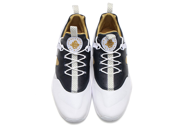 Nike Air Huarache Utility Prm White Black Metallic Gold 03