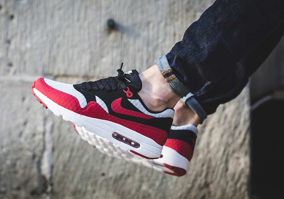 Nike Air Max 1 Ultra Essential White Red Black 1