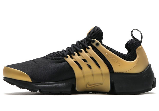 Nike Air Presto Black Metallic Gold 4