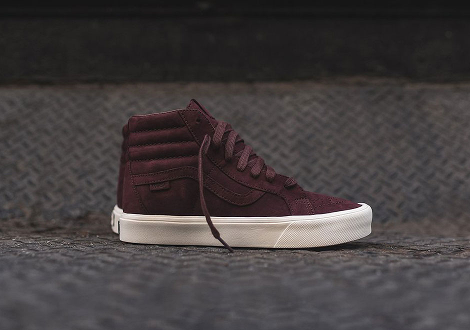 Vans Vault Lite Nubuck Tonal Pack Sk8 Hi Reissue Burgundy