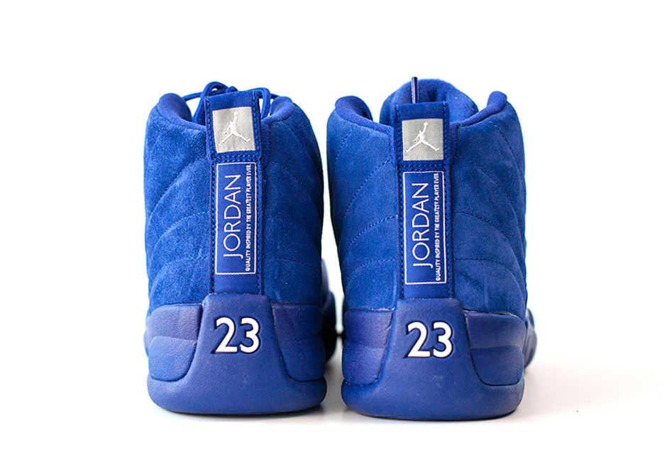 Air Jordan 12 Royal Suede Detailed Photos 04