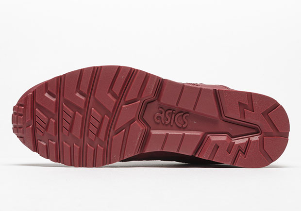 Asics Gel Lyte V Red Leather Burgundy 5