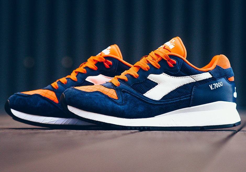 Diadora V7000 Panino Navy Orange White 2