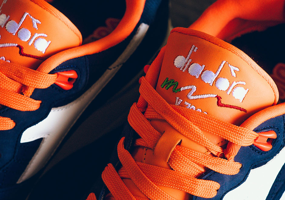 Diadora V7000 Panino Navy Orange White 5