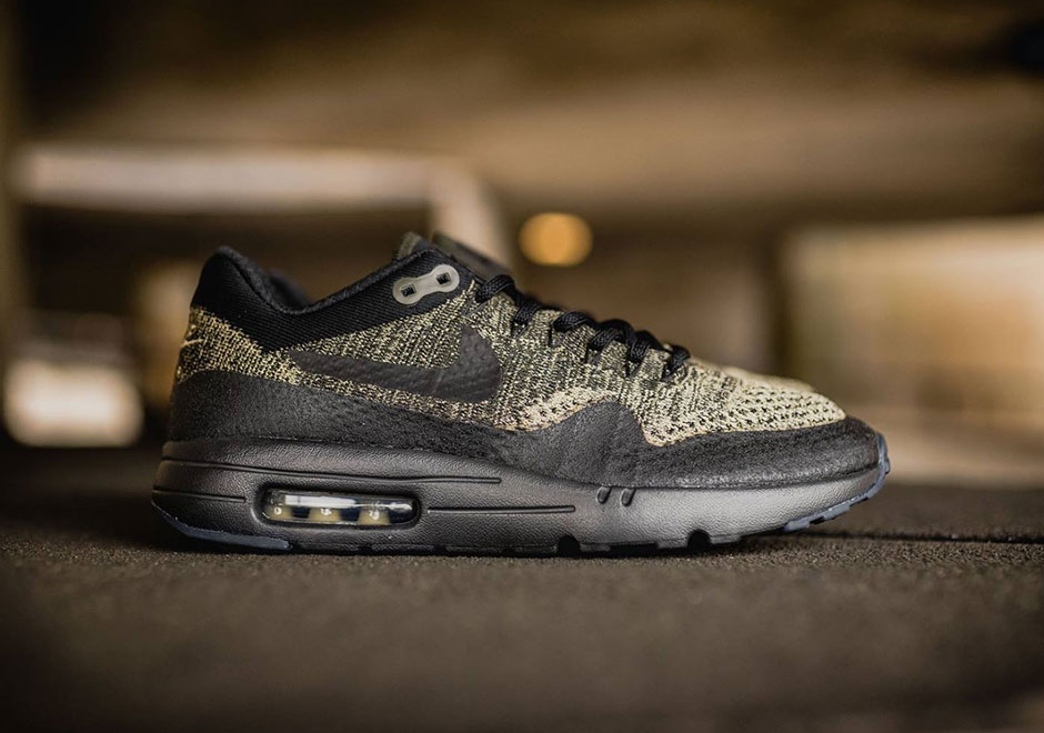 Nike Air Max 1 Ultra Flyknit Fall 2016 Neutral Olive Team Red Black Defender Repellant 2