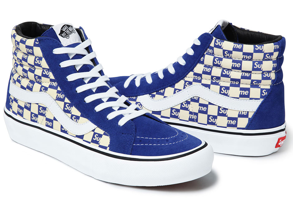 Supreme Vans Sk8 Hi Authentic Checkered Fall 2016 2