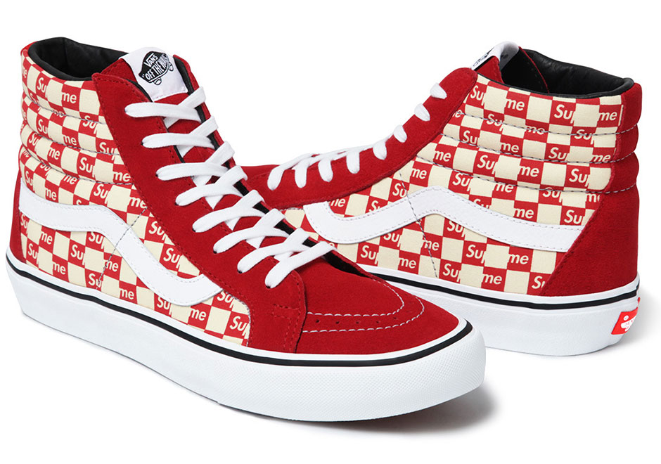 Supreme Vans Sk8 Hi Authentic Checkered Fall 2016 3