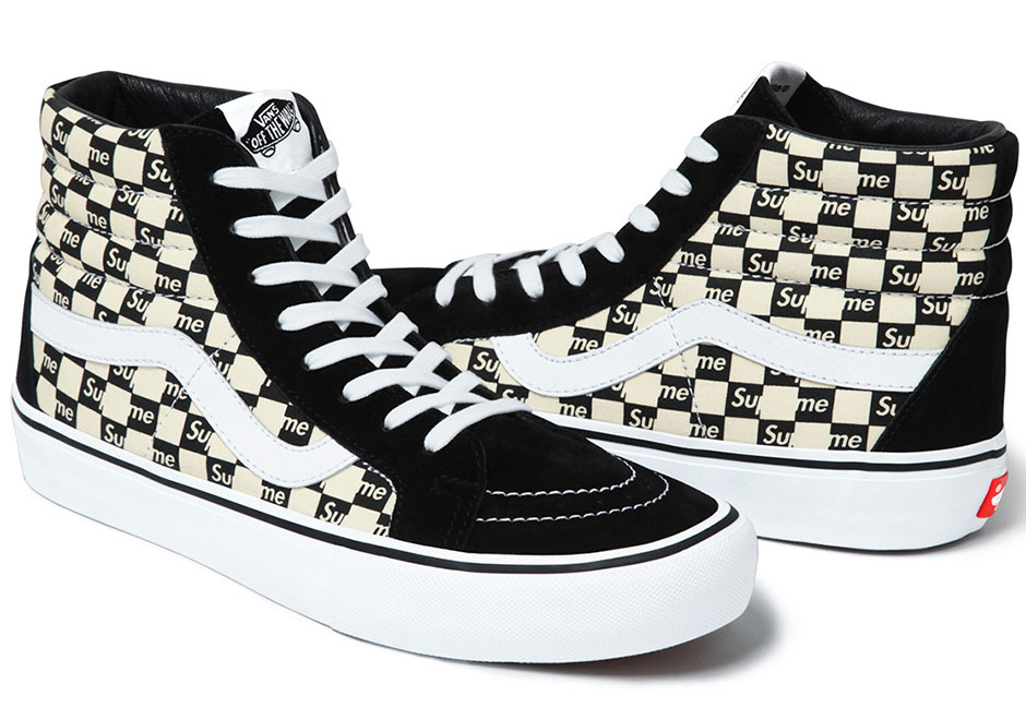 Supreme Vans Sk8 Hi Authentic Checkered Fall 2016 4