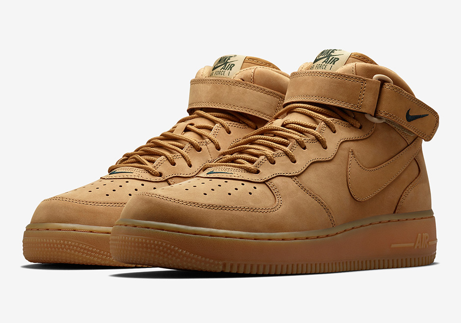 Air Force 1 Mid Flax Snkrs Release