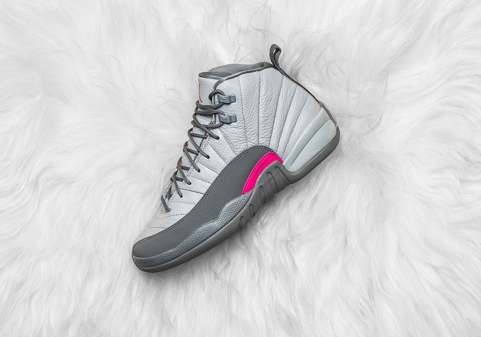 Air Jordan 12 Gg Wolf Grey Vivid Pink 2